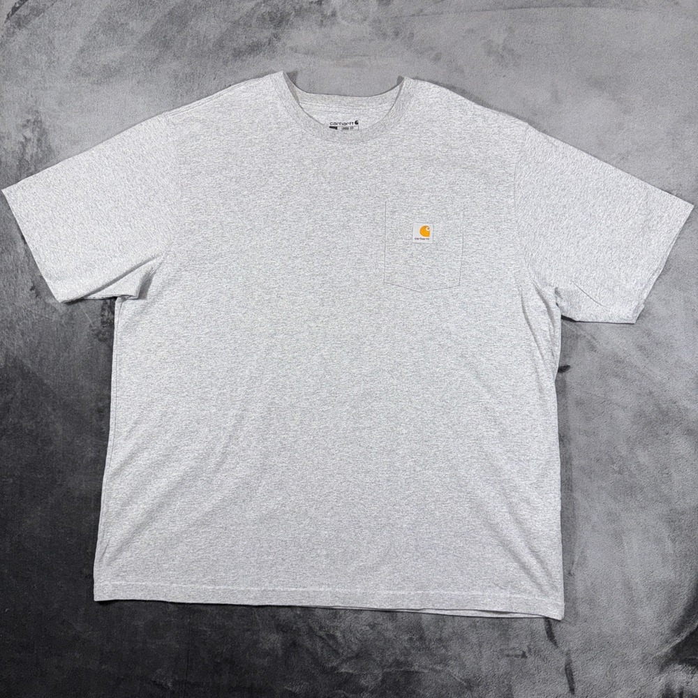 Carhartt Mens Loose Fit Pocket T-Shirt Heather Gray 2XL K87 HGY Workwear Tee